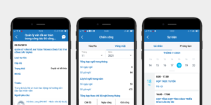 Hình ảnh minh họa quản lý vụ việc,chấm công, sự kiện trên APP IBOM