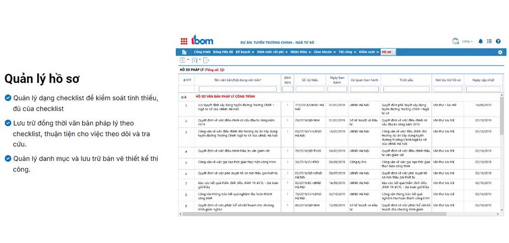 phần mềm quản lý dự án xây dựng