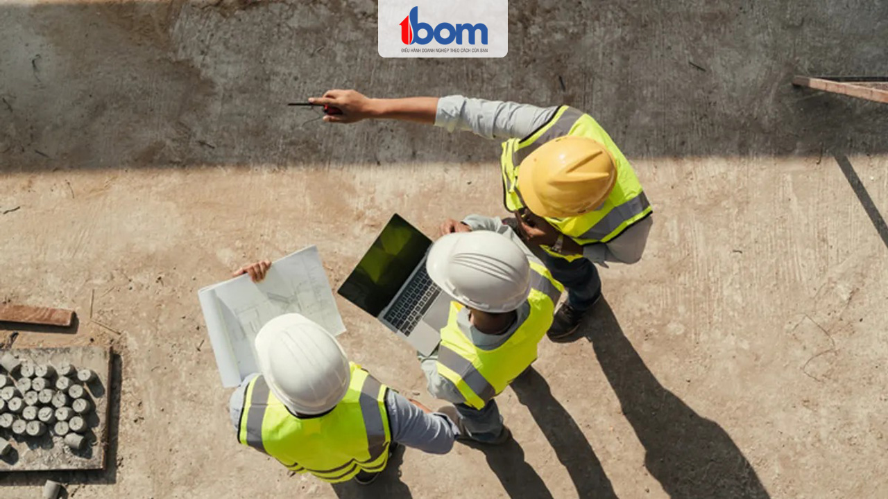 đồng bộ vật tư giữa công trường và kho trung tâm