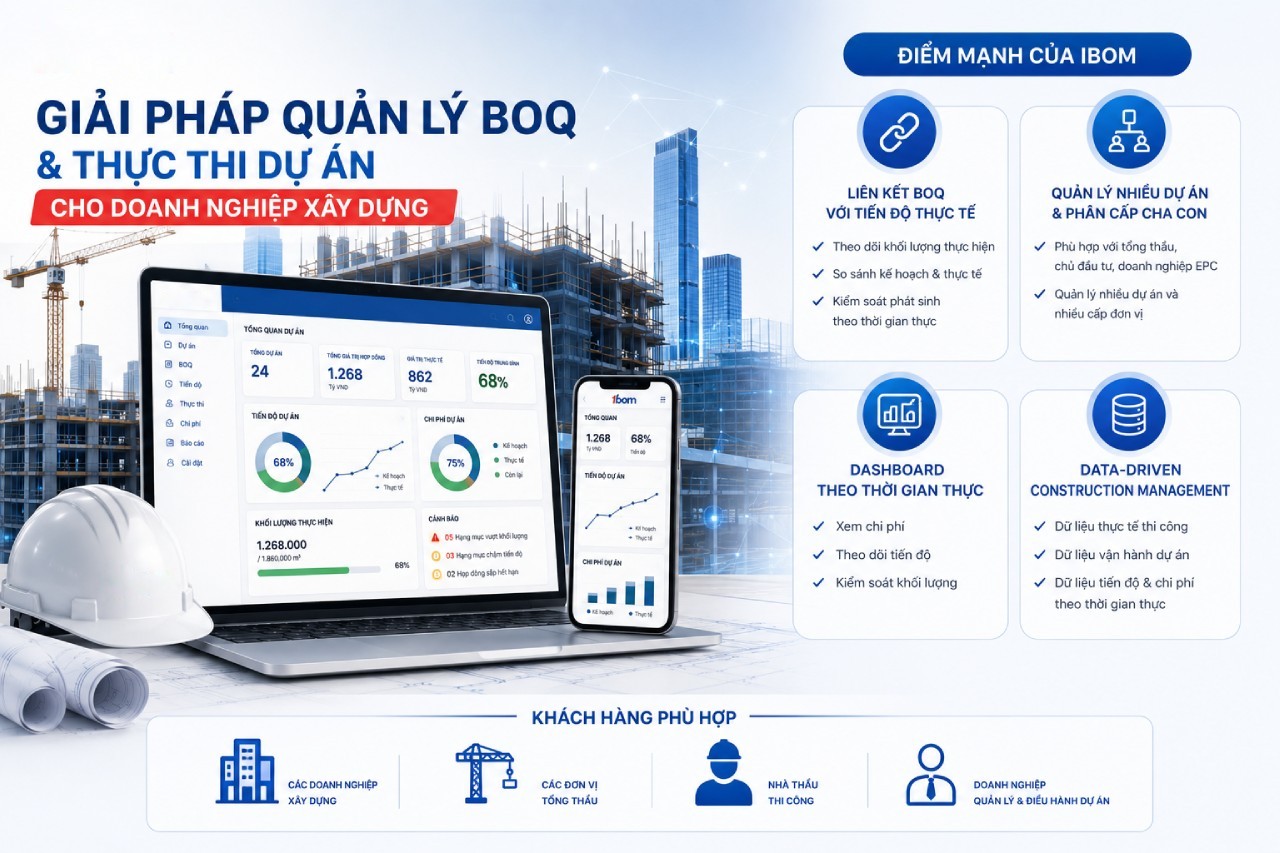 Top phần mềm quản lý BOQ tốt nhất cho doanh nghiệp xây dựng 2026