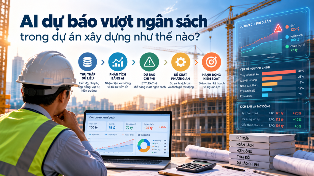 AI dự báo vượt ngân sách trong dự án xây dựng như thế nào?